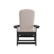 Black/Cream |#| Indoor/Outdoor Black Rocking Adirondack Chairs with Cream Cushions - Set of 2