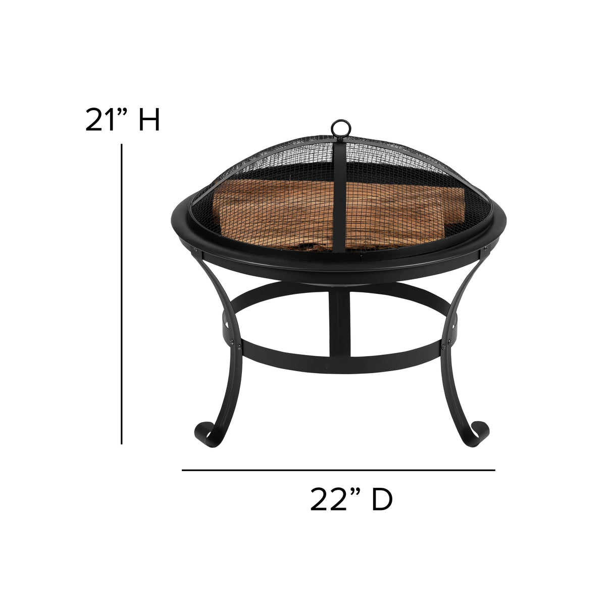 White |#| Set of 4 Poly Resin Adirondack Rocking Chairs in White & 22inch Round Fire Pit