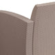 Light Gray |#| Light Gray Faux Rattan Chair with All-Weather Light Gray Cushion - Patio Chair