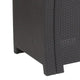 Dark Gray |#| Dark Gray Faux Rattan Chair with All-Weather Light Gray Cushion - Patio Chair