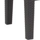 Dark Gray |#| Dark Gray Faux Rattan Coffee Table - Outdoor Accent Table - Patio Furniture