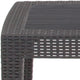 Dark Gray |#| Dark Gray Faux Rattan Coffee Table - Outdoor Accent Table - Patio Furniture