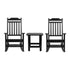 Set of 2 Winston All-Weather Poly Resin Rocking Chairs with Accent Side Table