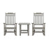 Set of 2 Winston All-Weather Poly Resin Rocking Chairs with Accent Side Table