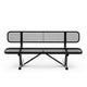 Black |#| Commercial Grade 6' Expanded Mesh Metal Outdoor Bench with Anchors in Black