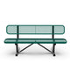 Green |#| Commercial Grade 6' Expanded Mesh Metal Outdoor Bench with Anchors in Green