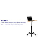 Maple |#| Maple Sit to Stand Mobile Laptop Computer Desk - Portable Rolling Standing Desk