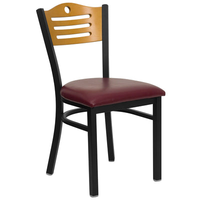 Slat Back Metal Restaurant Chair