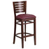 Slat Back Wooden Restaurant Barstool