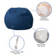 Denim |#| Small Denim Refillable Bean Bag Chair for Kids and Teens