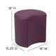 Purple |#| 18inchH Soft Seating Flexible Moon for Classrooms and Common Spaces - Purple