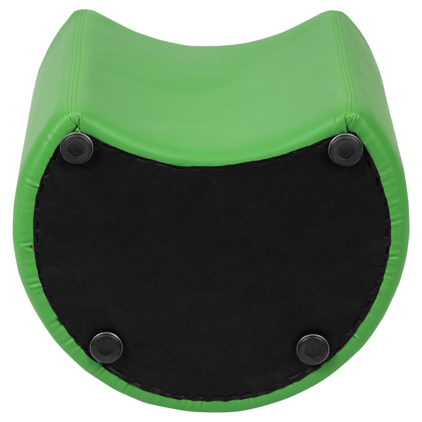 Green |#| 18inchH Soft Seating Flexible Moon for Classrooms and Common Spaces - Green