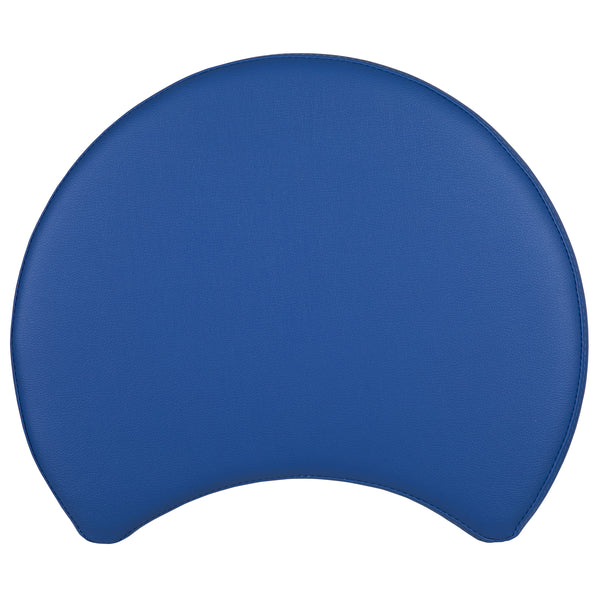 Blue |#| 18inchH Soft Seating Flexible Moon for Classrooms and Common Spaces - Blue