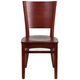 Mahogany Wood Seat/Mahogany Wood Frame |#| Solid Back Mahogany Wood Restaurant Chair - Hospitality Seating