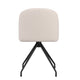White Boucle/Oil Rubbed Bronze |#| Boucle Upholstered Stationary Swivel Home Office Chair -White/Oil Bronze