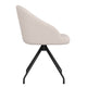 White Boucle/Oil Rubbed Bronze |#| Boucle Upholstered Stationary Swivel Home Office Chair -White/Oil Bronze