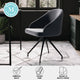Gray Velvet/Oil Rubbed Bronze |#| Velvet Upholstered Stationary Swivel Home Office Chair -Gray/Oil Bronze