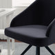 Gray Velvet/Oil Rubbed Bronze |#| Velvet Upholstered Stationary Swivel Home Office Chair -Gray/Oil Bronze