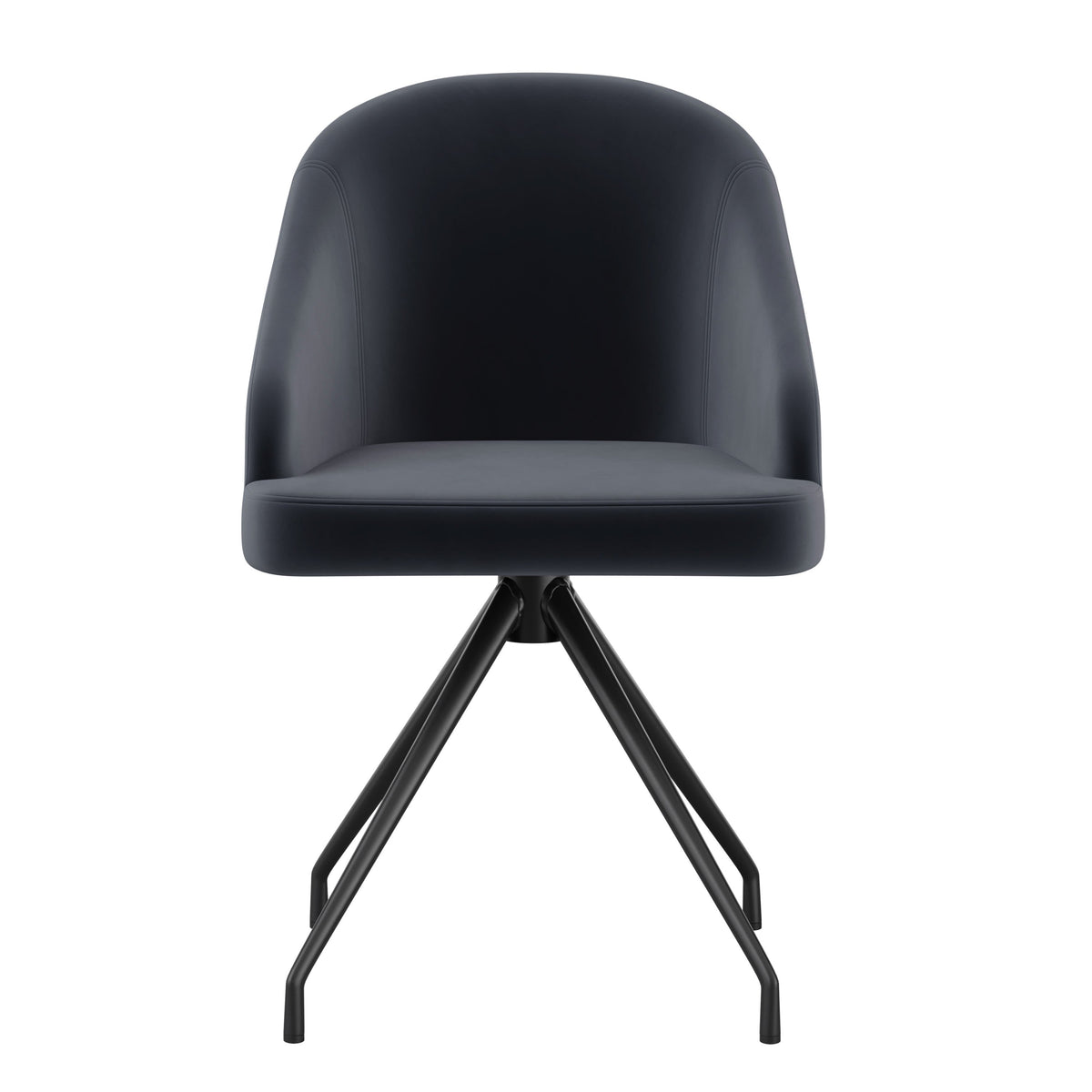 Gray Velvet/Oil Rubbed Bronze |#| Velvet Upholstered Stationary Swivel Home Office Chair -Gray/Oil Bronze