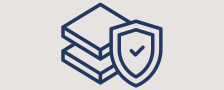 Icon of a shield with a check mark inside, symbolizing security or protection.