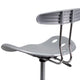 Silver |#| Vibrant Silver and Chrome Swivel Task Office Chair with Tractor Seat