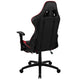 Red |#| Black Gaming Desk; Black & Red Reclining Gaming Chair with Slide-Out Footrest