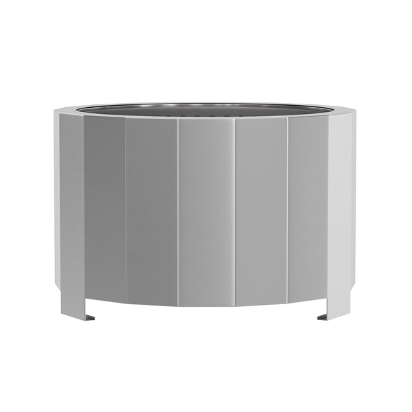 Stainless Steel |#| Commercial Grade 27" Outdoor Smokeless Wood Burning Fire Pit - Stainless Steel