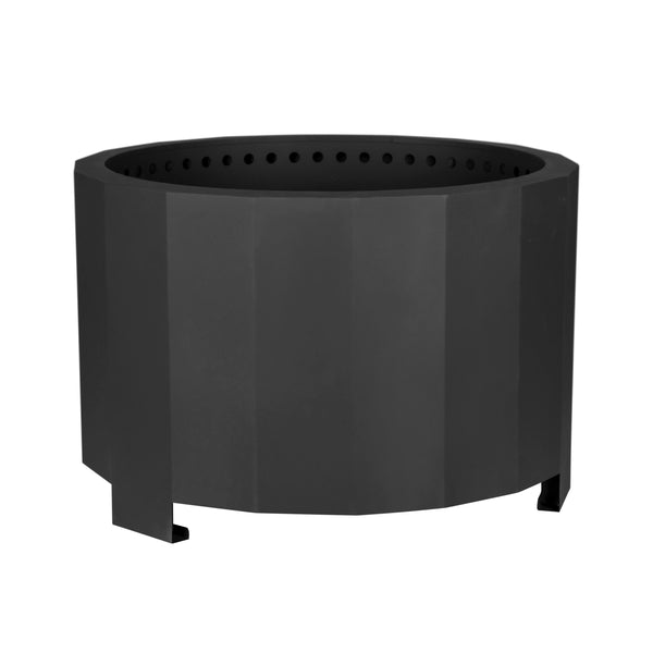 Black |#| Commercial Grade 27" Outdoor Smokeless Wood Burning Fire Pit - Black