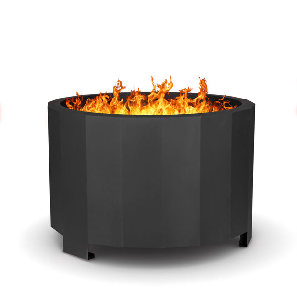 Black |#| Commercial Grade 27" Outdoor Smokeless Wood Burning Fire Pit - Black