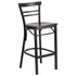Two-Slat Ladder Back Metal Restaurant Barstool