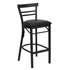Two-Slat Ladder Back Metal Restaurant Barstool