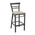 Two-Slat Ladder Back Metal Restaurant Barstool