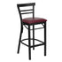 Two-Slat Ladder Back Metal Restaurant Barstool