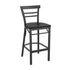 Two-Slat Ladder Back Metal Restaurant Barstool