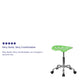 Apple Green |#| Vibrant Apple Green Tractor Seat and Chrome Stool - Drafting & Office Stools