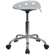 Silver |#| Vibrant Silver Tractor Seat and Chrome Stool - Drafting & Office Stools