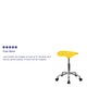 Yellow |#| Vibrant Yellow Tractor Seat and Chrome Stool - Drafting & Office Stools