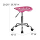 Pink |#| Vibrant Pink Tractor Seat and Chrome Stool - Drafting & Office Stools
