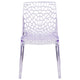 Transparent Stacking Side Chair with Artistic Pattern Design