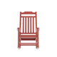 Red |#| Outdoor Patio All-Weather Poly Resin Wood Rocking Chair in Red