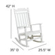 White |#| Outdoor Patio All-Weather Poly Resin Wood Rocking Chair in White