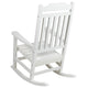 White |#| Outdoor Patio All-Weather Poly Resin Wood Rocking Chair in White