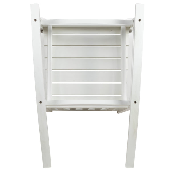 White |#| Outdoor Patio All-Weather Poly Resin Wood Rocking Chair in White