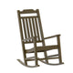 Mahogany |#| Outdoor Patio All-Weather Poly Resin Wood Rocking Chair in Mahogany