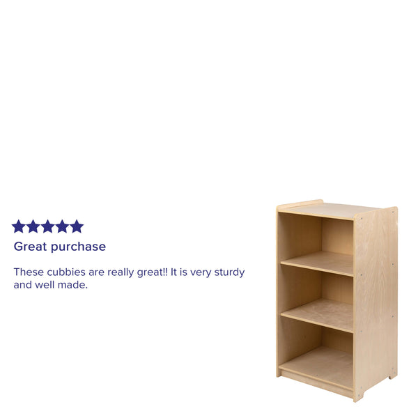 Wooden 3 Section School Classroom Storage Cabinet for Commercial or Home Use