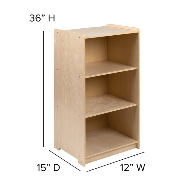 Wooden 3 Section School Classroom Storage Cabinet for Commercial or Home Use