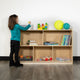30"H x 48"L |#| Wooden 5 Section School Classroom Storage Cabinet for Commercial or Home Use