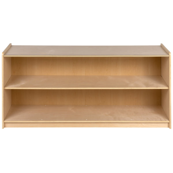 24"H x 48"L |#| Wooden 2 Section School Classroom Storage Cabinet for Commercial or Home Use