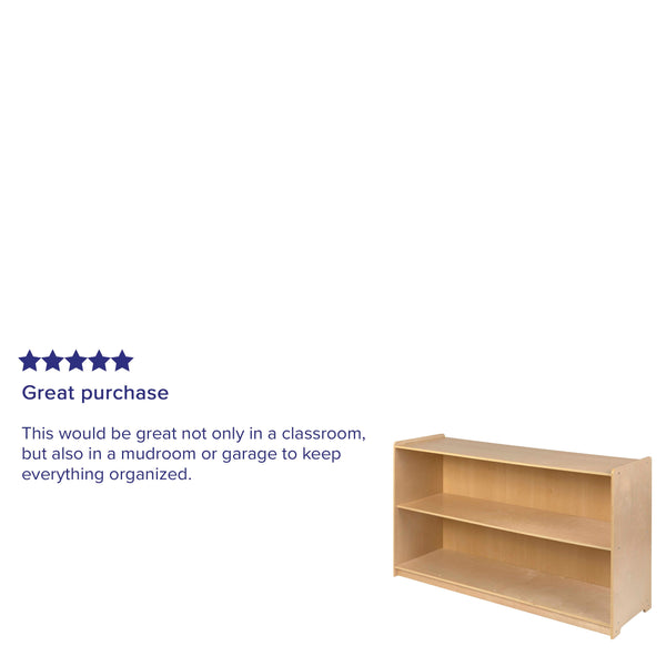 30"H x 48"L |#| Wooden 2 Section School Classroom Storage Cabinet for Commercial or Home Use