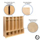 Wood 5 Section School Coat Locker with Bench, Cubbies and Storage Organizer Hook